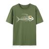 Fish Skeleton Bones Custom Plain Funny TShirts Cotton T Shirt For Party Tee Shirts Oversized Unisex Tees Tops Unisexs Clothing