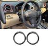 For Toyota RAV4 2006-2011 2012 Black Wood Grain Dash AC L&R Air Outlet Vent Trim