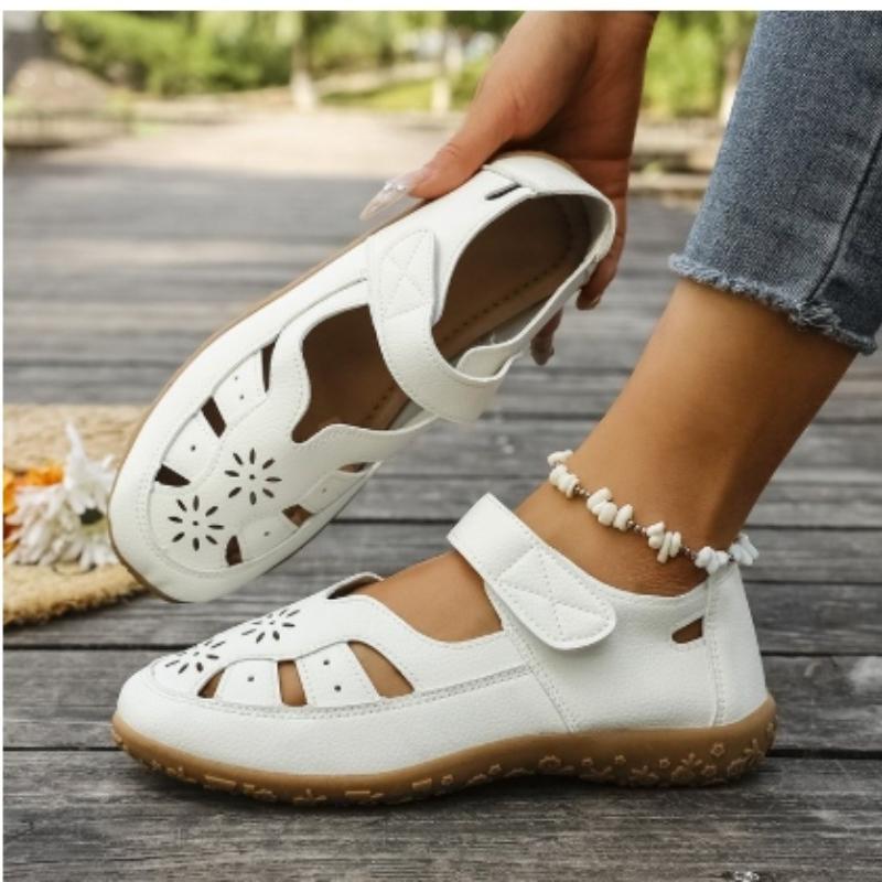 

Fashion 2025New Summer Women Sandals Ladies Sandals Comfortable Flats Walking Sandals Covered Toe Beach Shoes Woman Footwear 36 белый