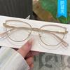 Fashion Stylish Women Glasses Cat Eye Shape Anti Blue Light Eyeglass Frames European American Style Women's Glass