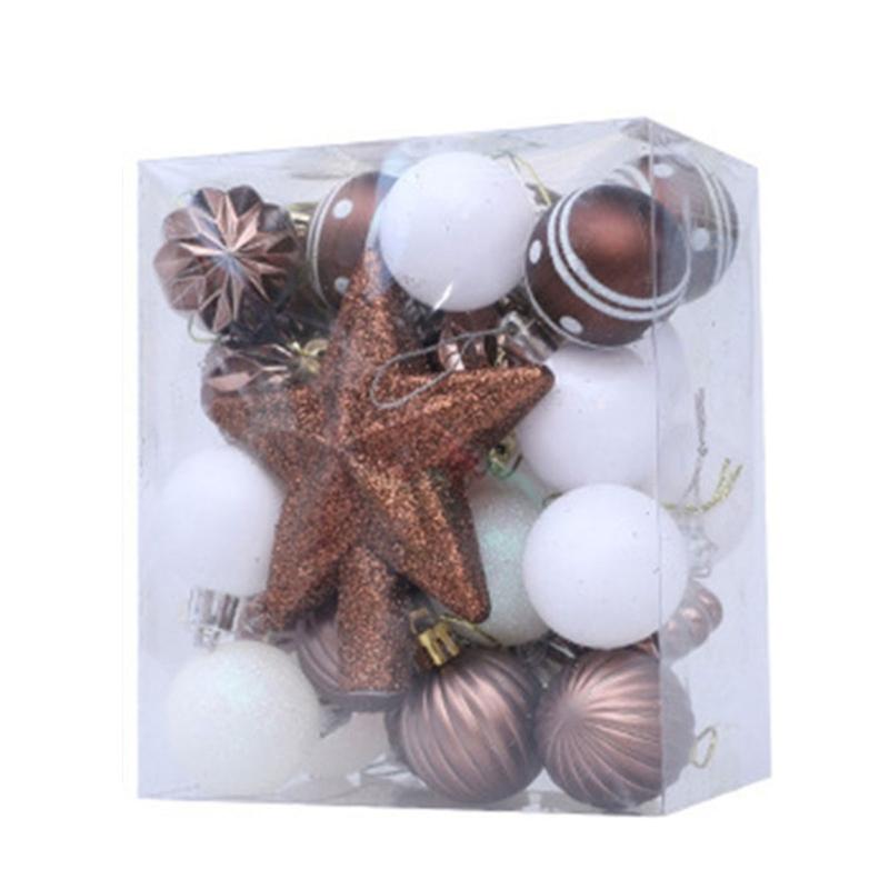 31Pcs Christmas Baubles Ornament Shatterproof Decorative Baubles For Christmas Tree Wedding Winter Festival Celebration