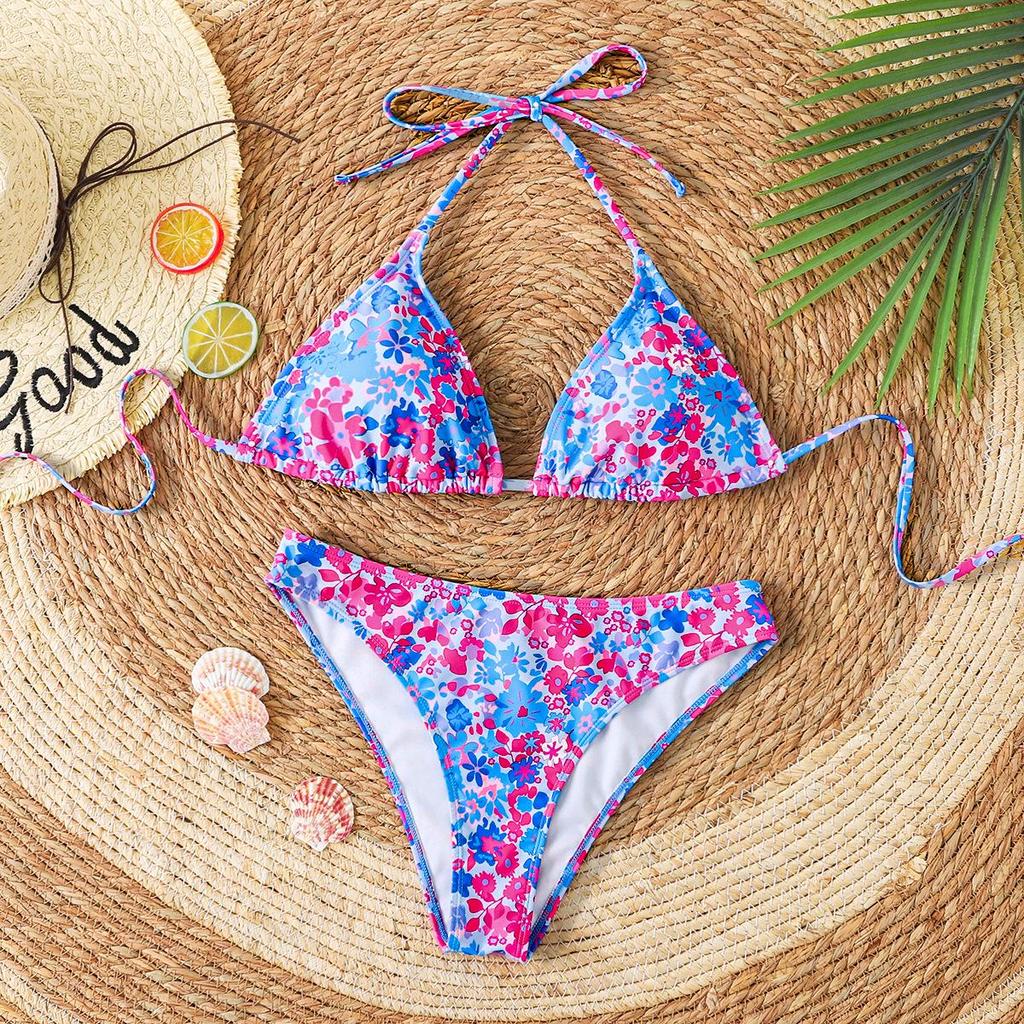 2025 Leopard Print Lace-Up Sexy Bikini Split Swimsuit for Women