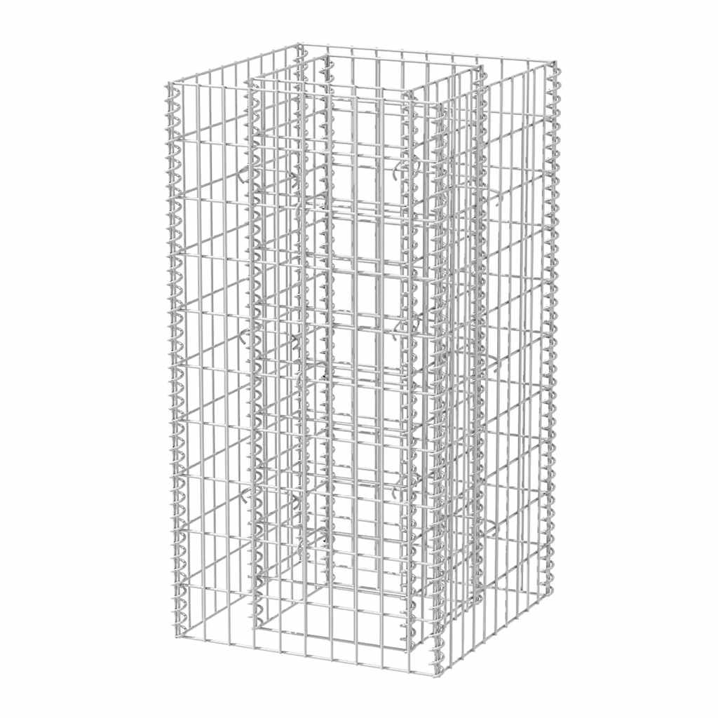 vidaXL Gabionen-Hochbeet Stahl 50×50×100 Cm