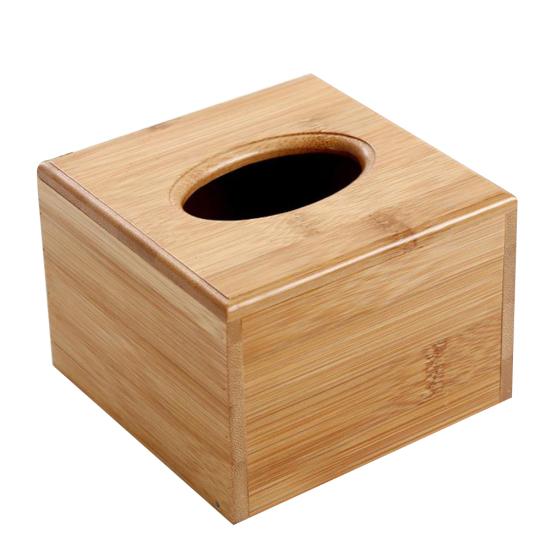 Wooden Cubic Rectangular Tissue Storage Box Paper Case Home Hotel Napkin Holder