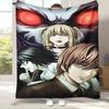 Anime D-DEATH NOTE Ryuk L Kira Cartoon Flannel Blanket,Ultra Soft Warm Plush Throw for Home Bedroom Bed Sofa Cover Office Picnic