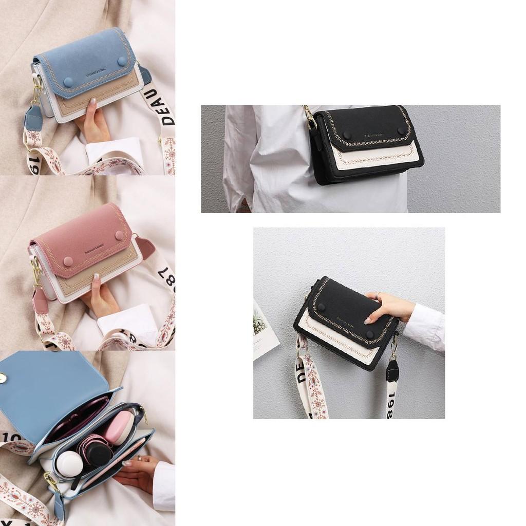 Trendy Small Square Bag With Single Shoulder Strap And Side Pockets
