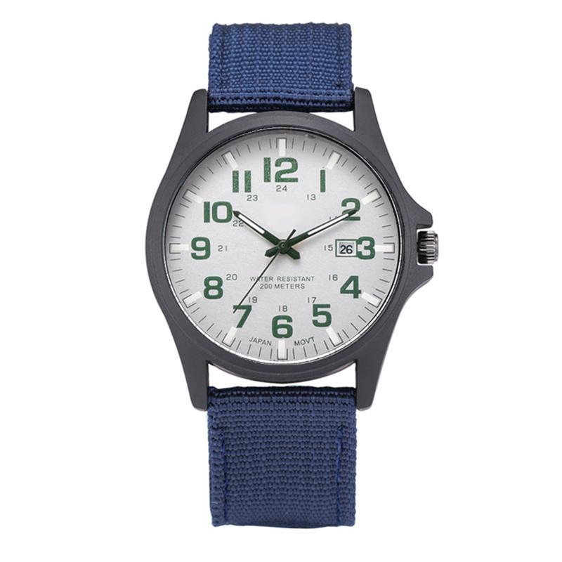 XINEW Cheap Watches Men's Nylon Calendar Army Quartz Watch
