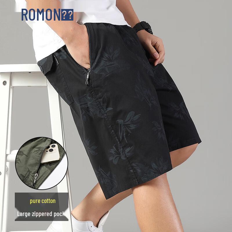 ROMON Men s Cotton Cargo Beach Shorts 4XL