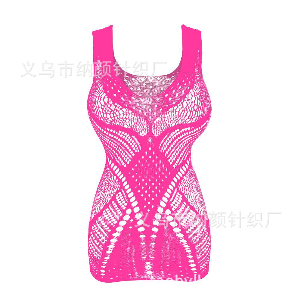Women's Sexy Erotic Lace Dress Erotic Lingerie Exotic Transparent Mesh Nightdress Babydolls Sleepwaer See-through Pajama Dress