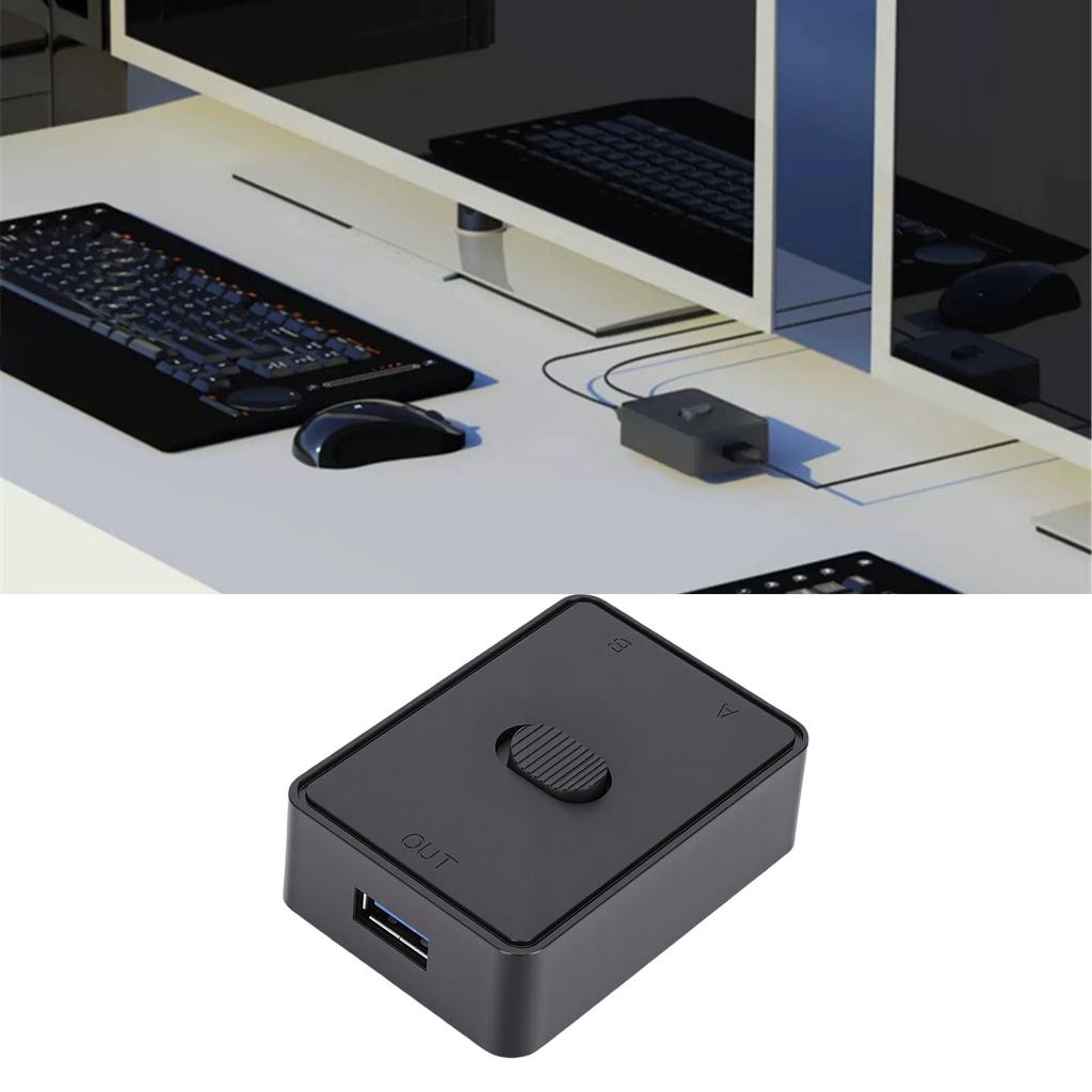 USB 3.0 2 in 1 Out USB 2 Comput s Sharing Keyboard Print Scann Webcam USB Selector