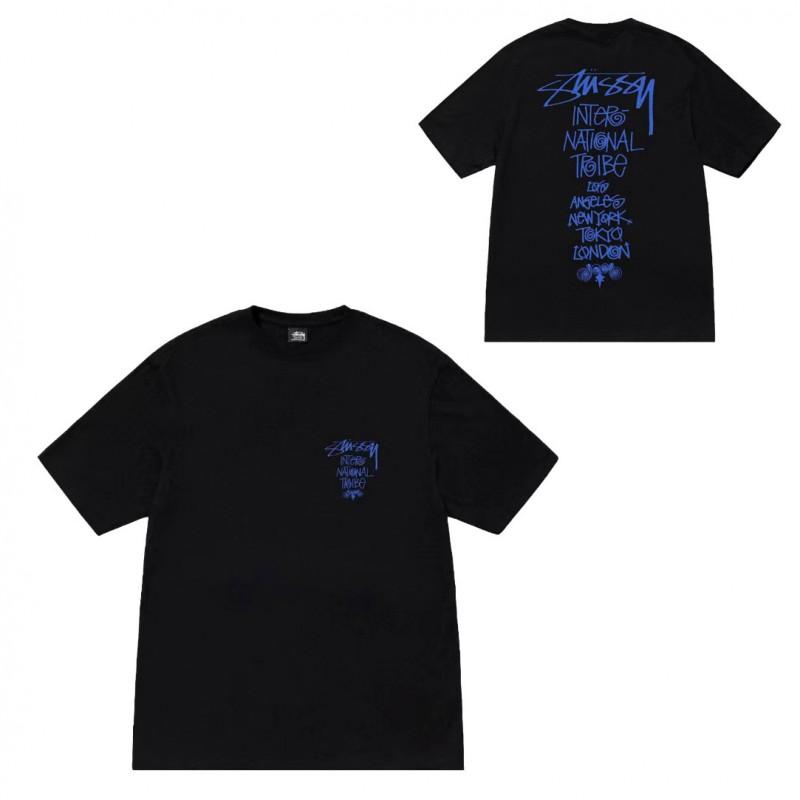 Pánské tričko s krátkým rukávem Volný střih Kulatý výstřih Potisk písmen Neformální Street Style Top pro páry