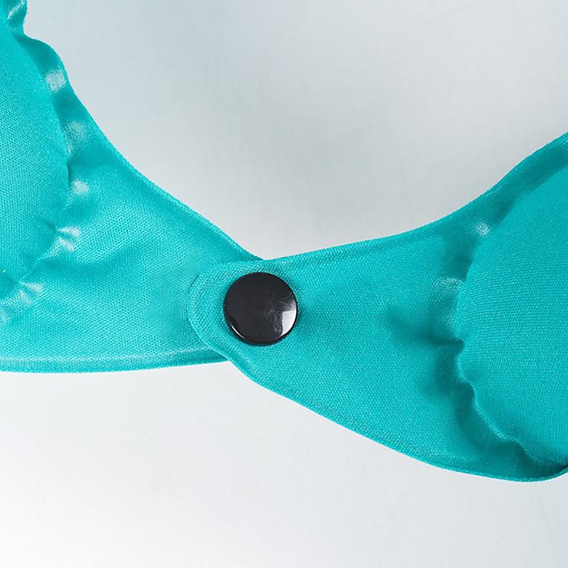 U-Shaped Inflatable Travel Pillow Portable Air Pillow Neck Support Cushion Comfortable Sleeping Pillow Press To Inflate Pillow