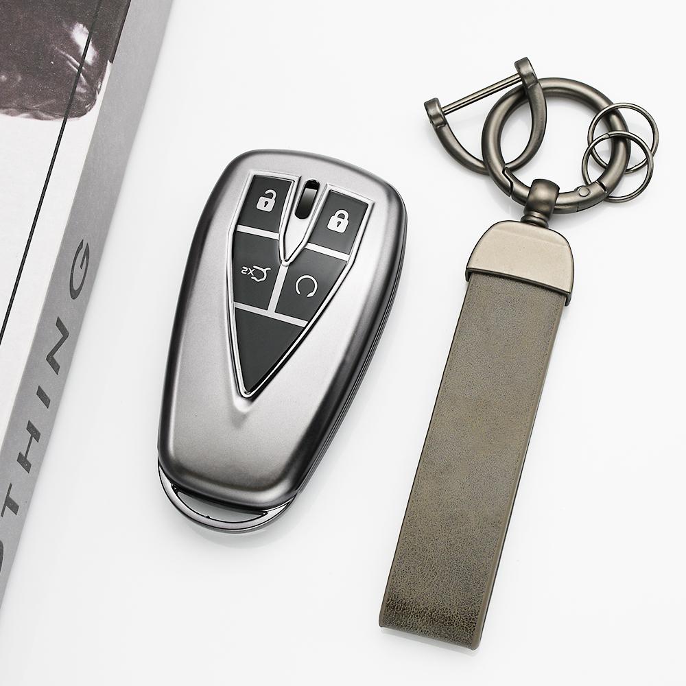 4 Buttons Tpu Shell Fob Bag Keychain For Changan Cs55 Plus Cs75 Plus Oshan X7 X5 Unit Unik Cs35Plus Car Key Case Cover