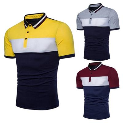 Modisches Patchwork-Shirt für Herren mit kurzen Ärmeln für neue Sommersportarten
