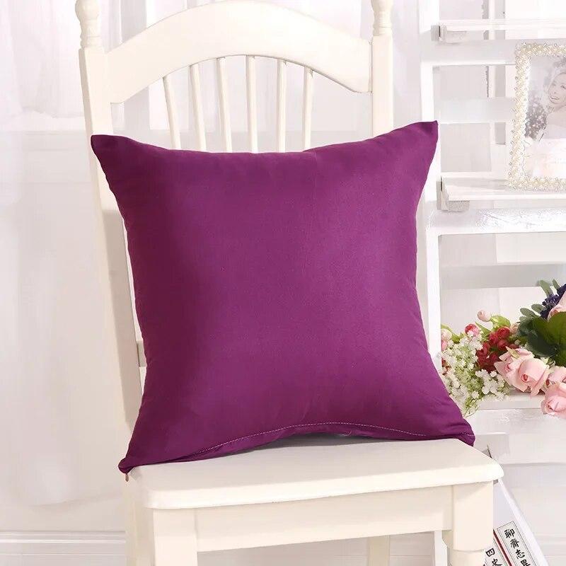 candy colored pillowcase solid color throw  birthday   decorative  funda de almohada kussensloop