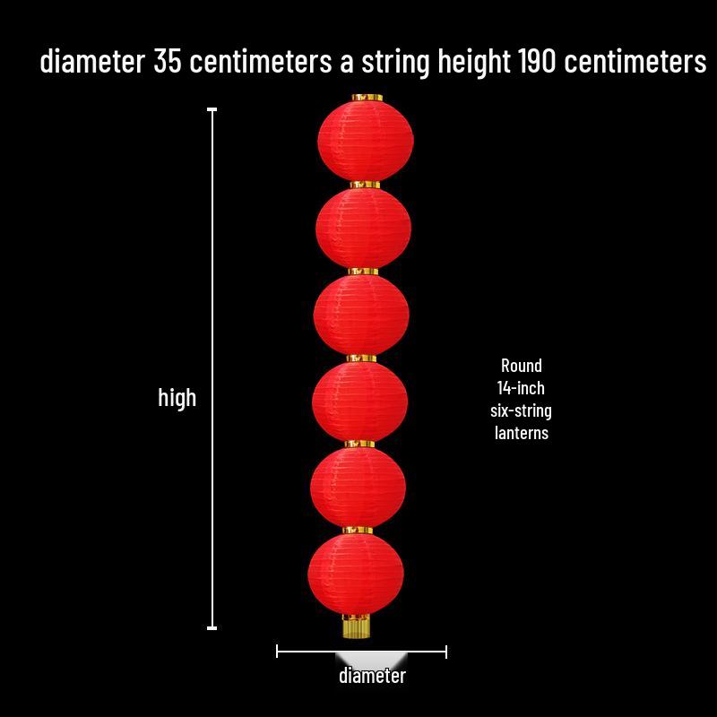 Outdoor Waterproof Gourd Lanterns: Red String Hanging Ornaments for New Year and Mid-Autumn Festivals