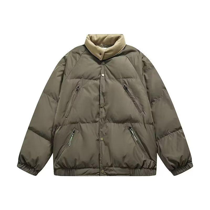 

Men s American-Style Big Lapel Multi-Pocket Cotton Jacket – Thick, Loose Fit for Autumn/Winter Extra Large армія зелений колір