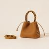 2025 Summer New Casual Versatile Handbag Genuine Leather Fashion Basket Bag Cowhide Crossbody Women's Bag Shoulder Bag