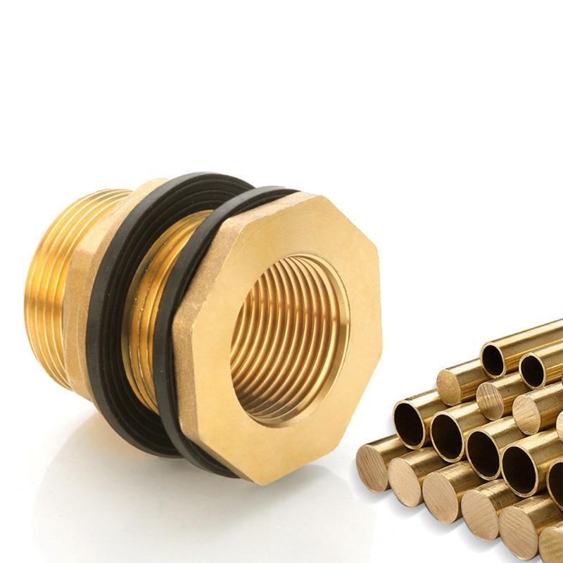 Brass Water Tank Adapter Rustproof Pipe Joints Precisely Thread Design Fish Tank Aquarium Connector For Secure Sealed Connection