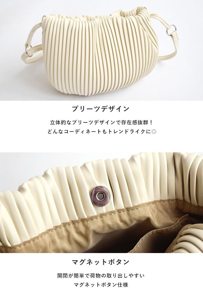 [Legato Largo] Pleated shoulder bag