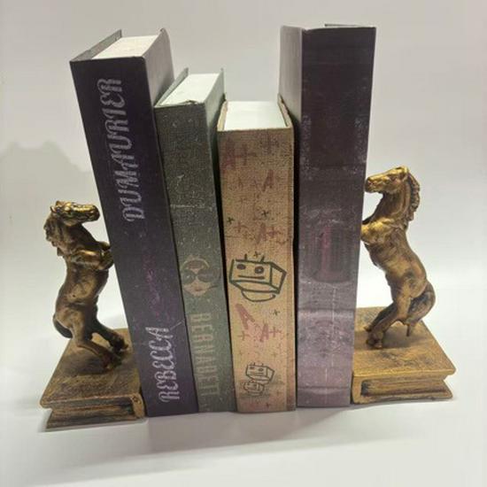 

Винтажная чугунная подставка для книг в виде лошади 25x9x15