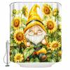 Cute Cartoon Style Sunflower Shower Curtains Waterproof Bath Curtains Home Decor Modern Luxury Bathroom Curtain