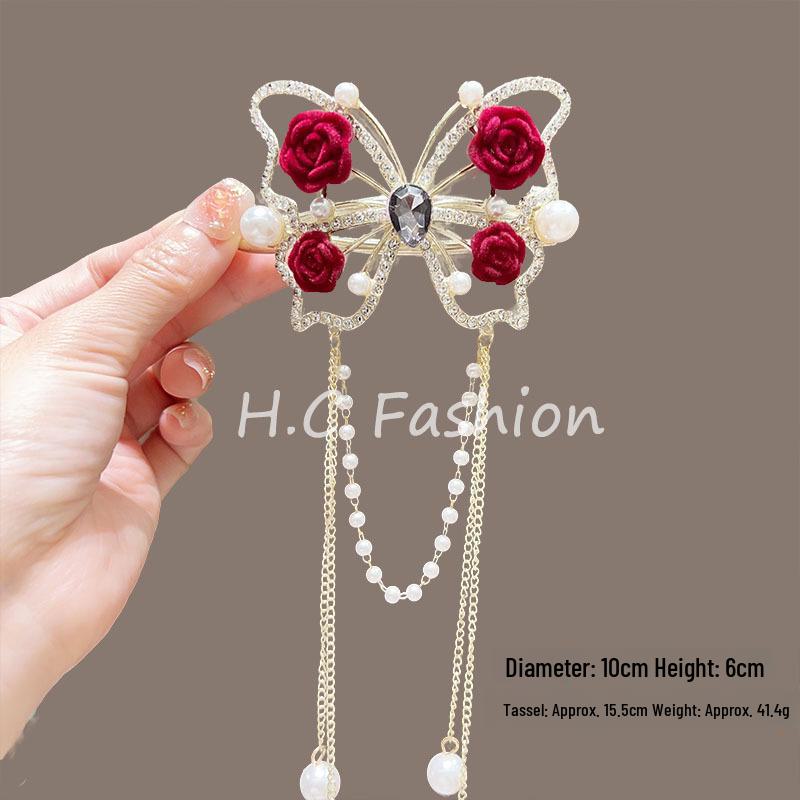 

Роскошная заколка для волос с кисточкой в виде рыбьего хвоста: Элегантная заколка-бабочка для пучка или прямых волос