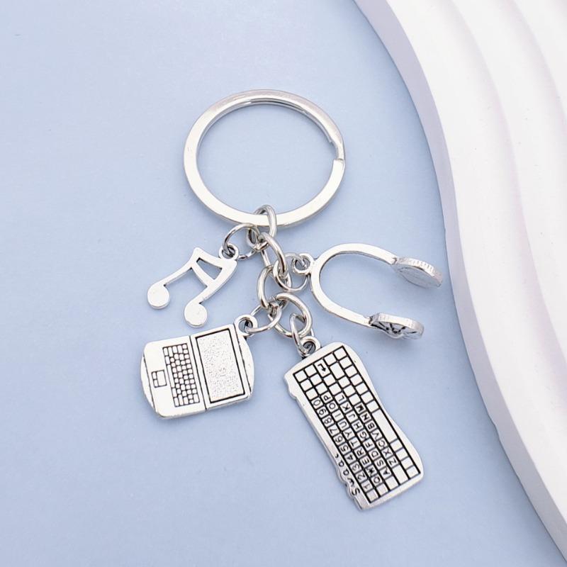 Tastatură de modă europeană și americană, mouse @cască Breloc bricolaj cheie de expert în joc inginer de computer creativ