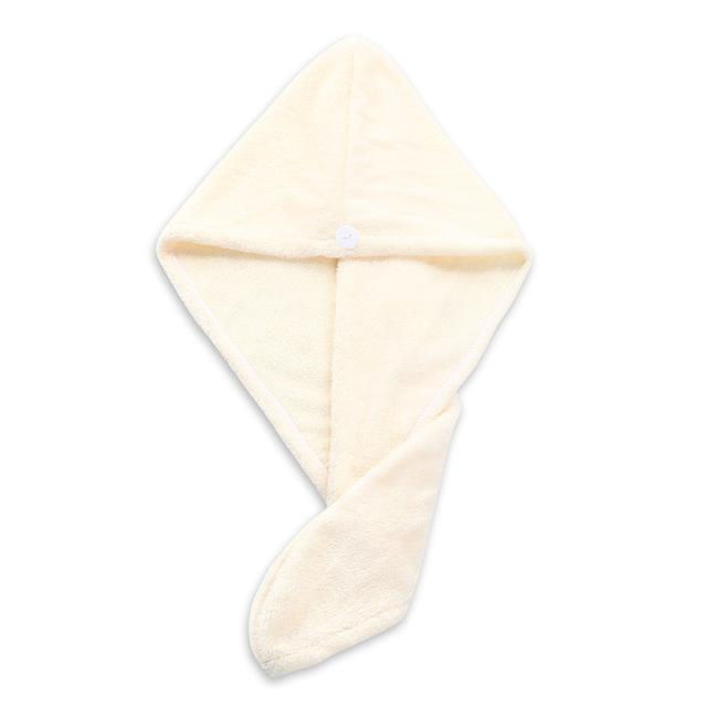 Microfibre Hair TowelHair Drying Towel WrapSuper Absorbent Hair Turban Towel with Bear Button Quick Drying Towel For Women/Kid