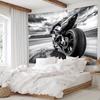 Speed Sport Bike Tapestry Monochrome Motorcycle Wall Art Decor for Living Room