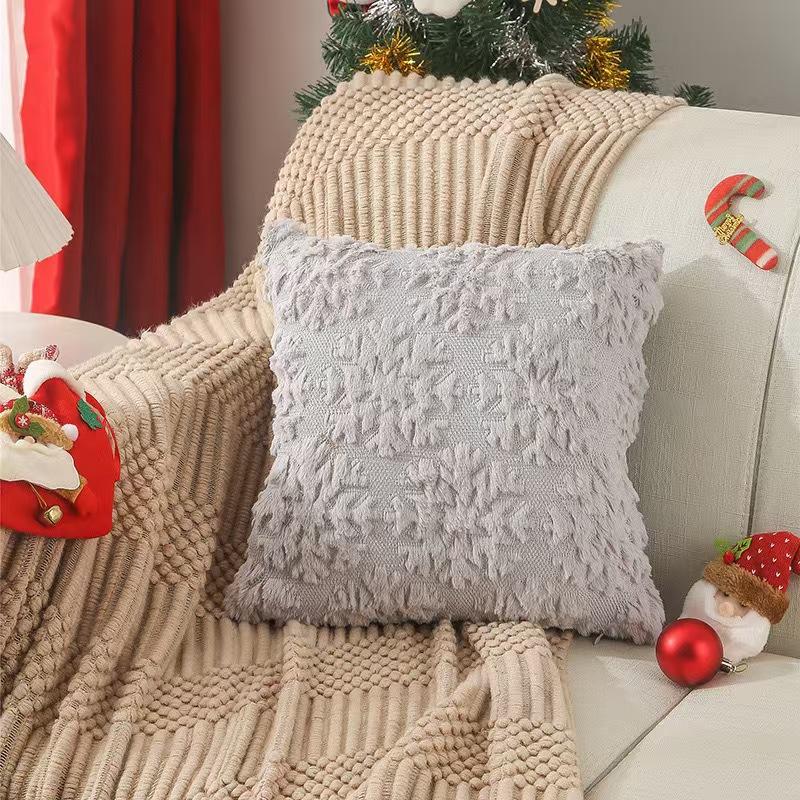 Christmas Pillowcase Without Core Snowflakes Christmas Tree Home Sofa Pillow Cushion Festive Decoration Cushion Cover