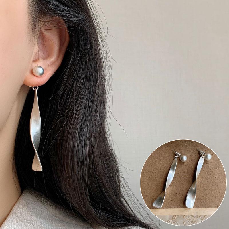 Geometrische Minimalistische Retro Damen Runde Kugel Ohrklemmen - Trendige Nischendesign Ohrringe