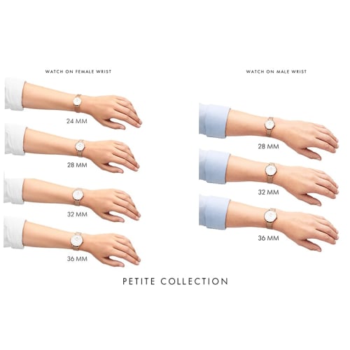 [Official Shop/2-Year Warranty/Authentic Import] Daniel Wellington DW Women's Petite Melrose 32mm Watch, Stylish, Popular, Cute, Simple Mesh Watch, Pe