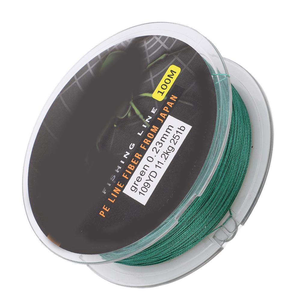 100m Wielokolorowa Pleciona Żyłka Wędkarska Odporna na Zużycie Trwała Pleciona Żyłka WędkarskaCzarna 0.6