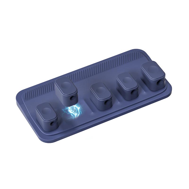 

Magnetic Desktop Cable Organizer: Multi-Cable Storage Clip for Phone and Charger Management