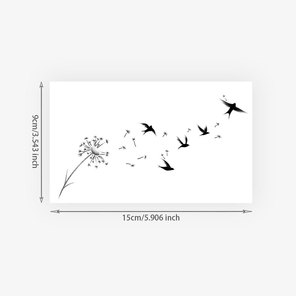 Nischen High-End Free Bird Tattoo-Aufkleber, Wasserdicht und Schweißfest, Narben an Schulter und Rücken, Temporäres Tattoo.