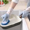Anti-slip Kitchen Dishwashing Gloves PVC Rubber Gloves New Household Cleaning Gloves