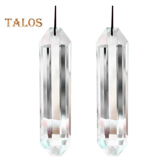 

2 шт. 120 мм длинная искусственная хрустальная призма ловец солнца украшение для внутреннего и наружного окна подвесное украшение для зеркала заднего вида автомобиля подвесной кулон для создания радуги чистый