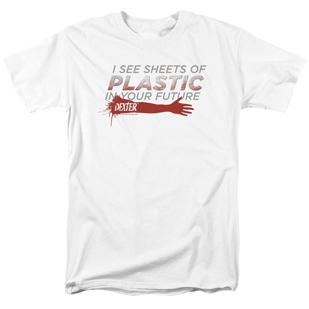 Dexter - Plastic Prediction - Adult Unisex Short Sleeve T-Shirt - White 3XL