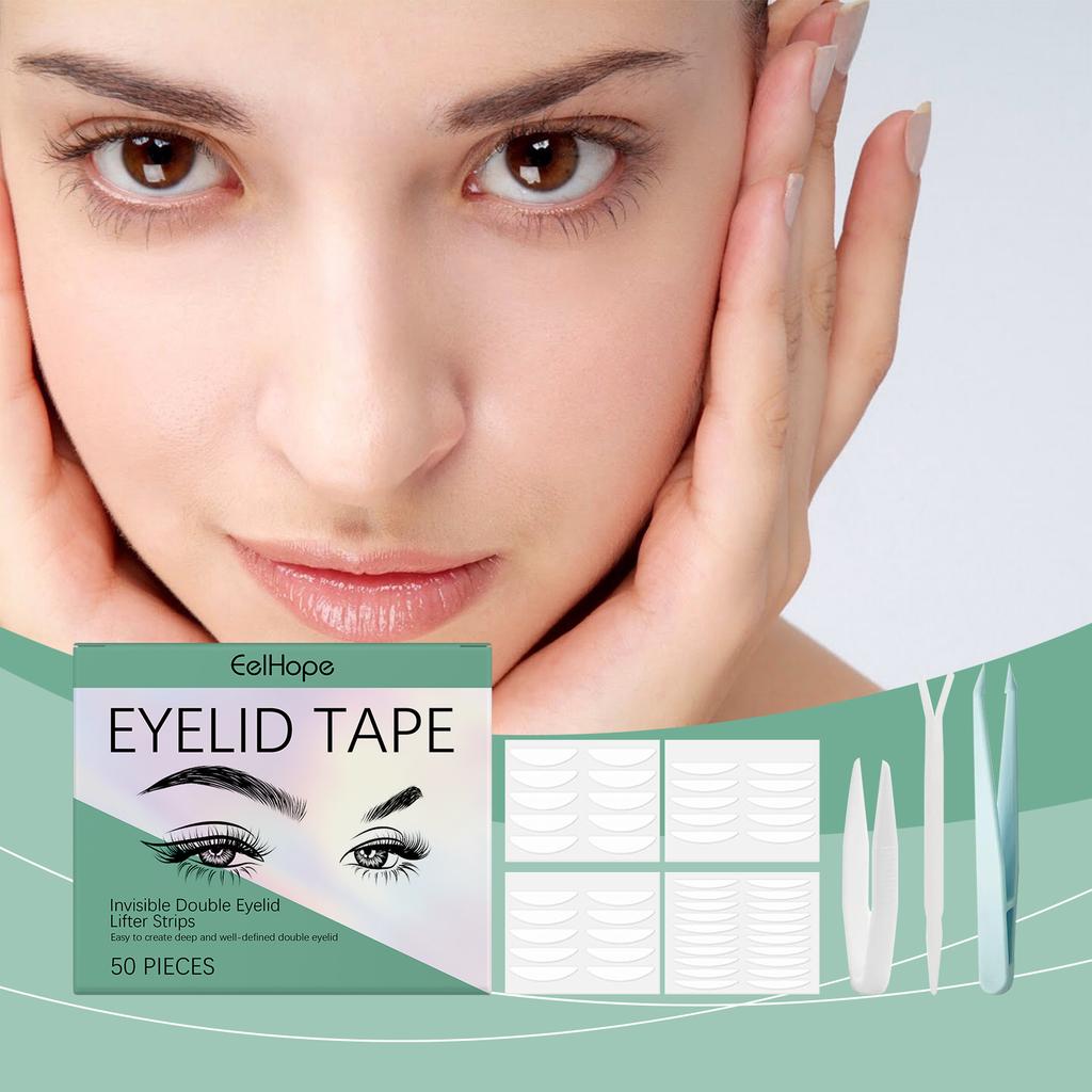 Eelhope Double Eyelid Tape Set, Eye Makeup, Skin-Colored, Self-Adhesive, Firm, Natural, Comfortable, Gentle, Breathable