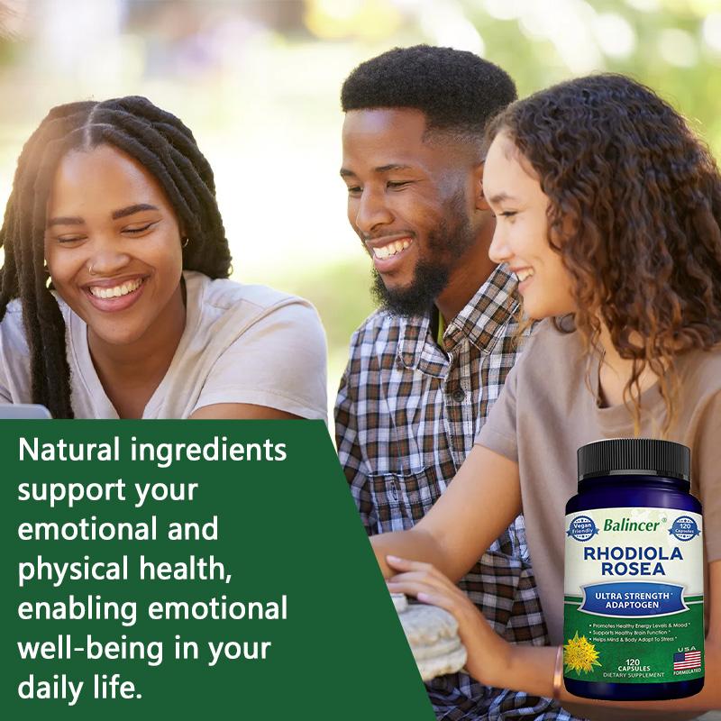 Rhodiola Rosea Powder 1000 Mg Dietary Supplement, Ultra Strength, 120 Capsules Per Bottle