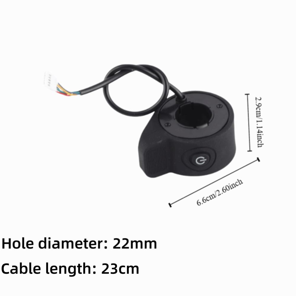 ABS Electric Scooter Thumb Throttle Single Button Speed Control Thumb Throttle Black Scooter Throttle Speed Accelerator