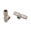 3/8" Slip-lock Tee Connector 1/8" Female Thread Atomizing Nozzle Adapter 9.52mm Pipe Hose Copper Pipe Fitting 1 Pc