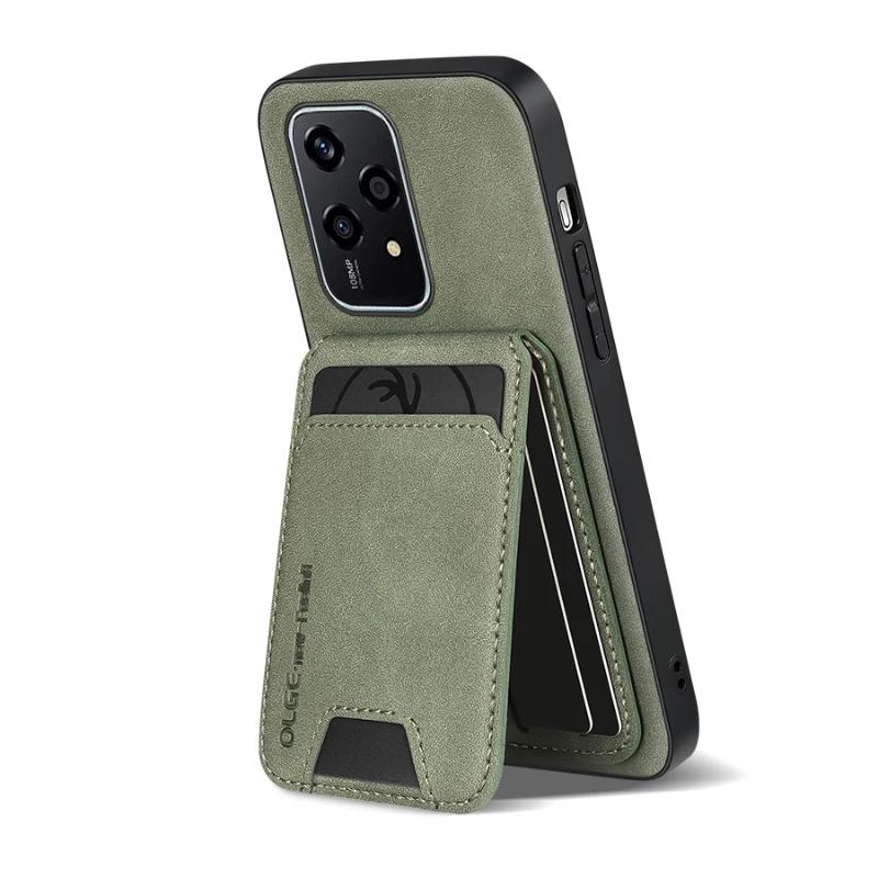 New Solid Color Leather Wallet Card Slot Bracket Shockproof Phone Case For Honor 200 Pro Lite 100 90 70 50 X8B X50i Back Cover
