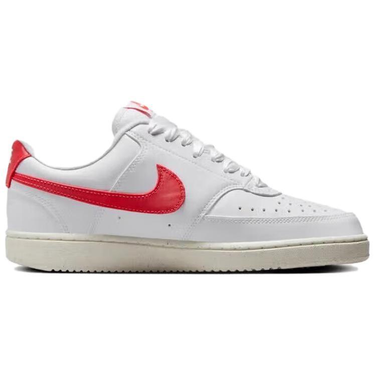 Nike Court Vision Low Top Skateboard Shoes Women's White Red HV5246-100