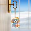 6PCS Diamond Art Keyring Baby Elephant Double Sided Rhinestone Painting Keychain Pendant Calf for Adult  Purse Handbag Decor
