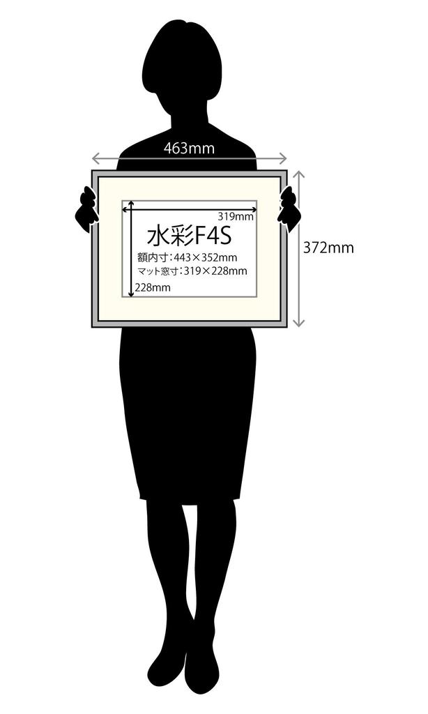 Larson-Juhl Charme Watercolor Frame, F4S (Inner Dimensions: 443 x 352 mm) with Center-Opening Mat (Window Dimensions: 319 x 228 mm), Silver