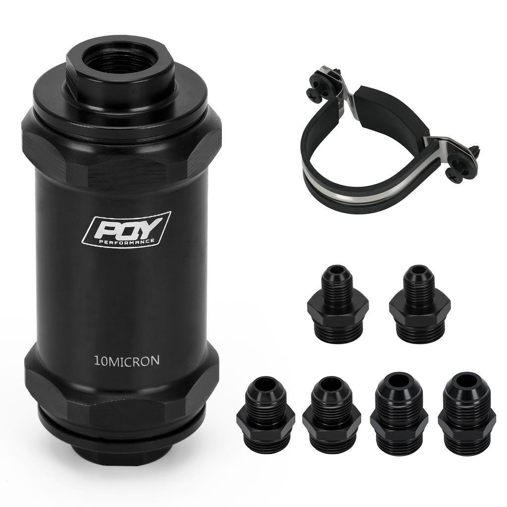 Essential Engine Protection 10 Micron/ 100 Micron Stainless Steel Inline Fuel Filter Designed W/ Fuel Fuel Filters5