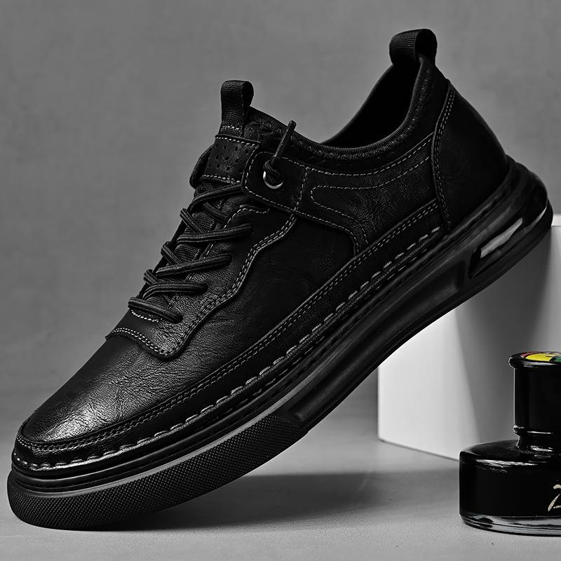 

Four seasons warm classic trend men s shoes soft surface lazy lace-up business leisure versatile travel non-slip and wear-resistant 38 чорний