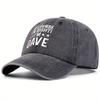 Comfortable and Breathable Washed Cotton Peaked Cap Retro Letter Printed Baseball Cap Trendy and Versatile Sun Hat